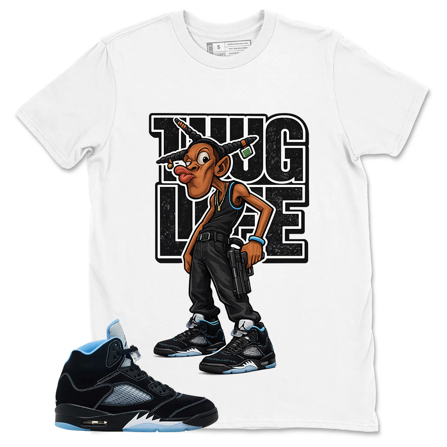 Black University Blue 6s Zadago Shirt Thug Life Graphic