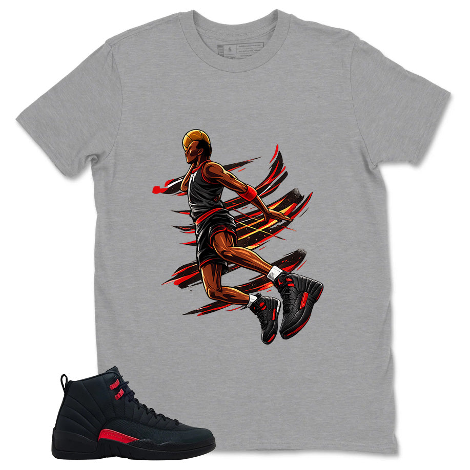 Black Varsity Red Bloodline 12s Zadago Shirt Air Ball Graphic