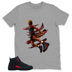 Black Varsity Red Bloodline 12s Zadago Shirt Air Ball Graphic