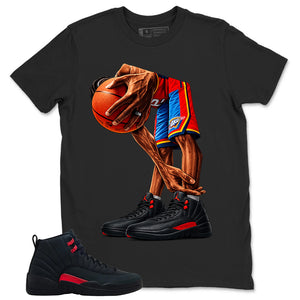 Black Varsity Red Bloodline 12s Zadago Shirt Ball Time Graphic