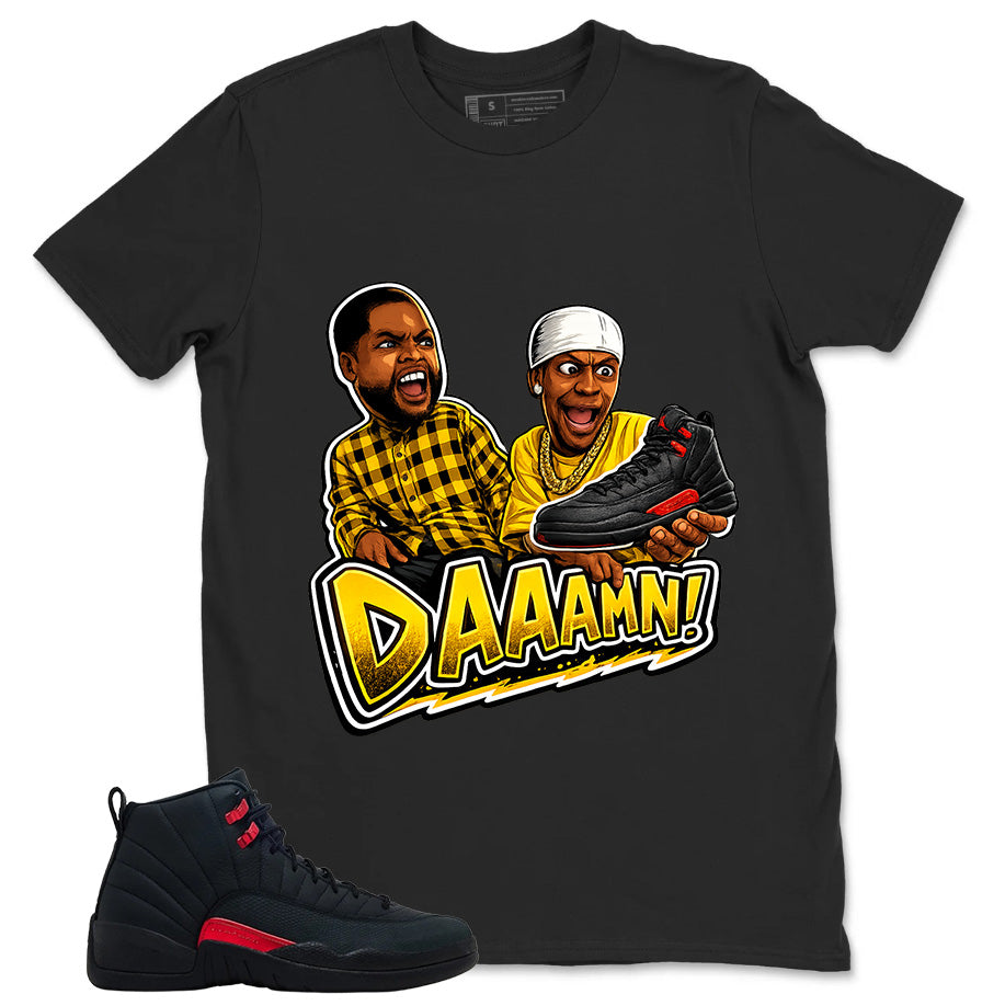 Black Varsity Red Bloodline 12s Zadago Shirt Daaamn Sneaker Graphic