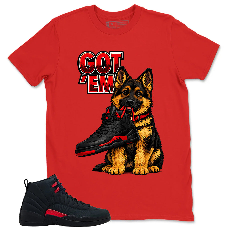 Black Varsity Red Bloodline 12s Zadago Shirt Got 'Em GS Graphic