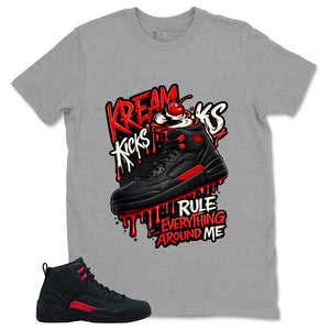 Black Varsity Red Bloodline 12s Zadago Shirt Kream Kicks Graphic