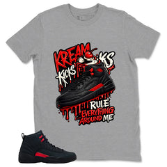 Black Varsity Red Bloodline 12s Zadago Shirt Kream Kicks Graphic