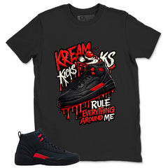 Black Varsity Red Bloodline 12s Zadago Shirt Kream Kicks Graphic