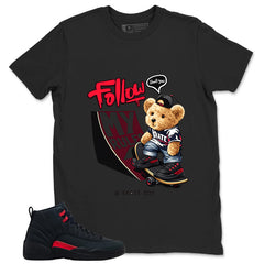 Black Varsity Red Bloodline 12s Zadago Shirt Skate Boy Graphic