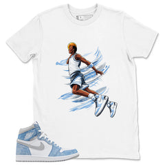 Blue Hyper Royal 1s Zadago Shirt Air Ball Graphic