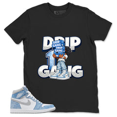Blue Hyper Royal 1s Zadago Shirt Drip Gang Graphic
