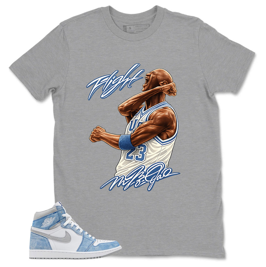 Blue Hyper Royal 1s Zadago Shirt Flight Legend MJ Graphic
