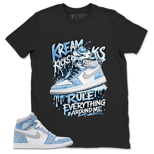 Blue Hyper Royal 1s Zadago Shirt Kream Kicks Graphic