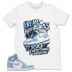 Blue Hyper Royal 1s Zadago Shirt Kream Kicks Graphic