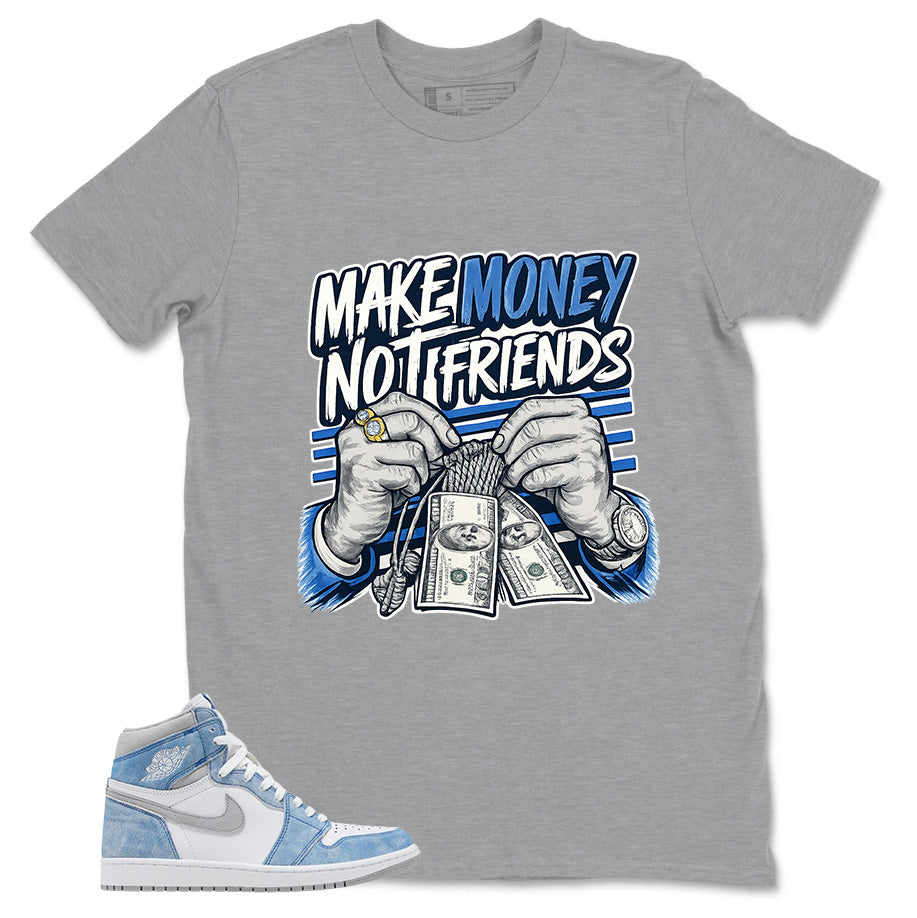 Blue Hyper Royal 1s Zadago Shirt Make Money Not Friends Graphic