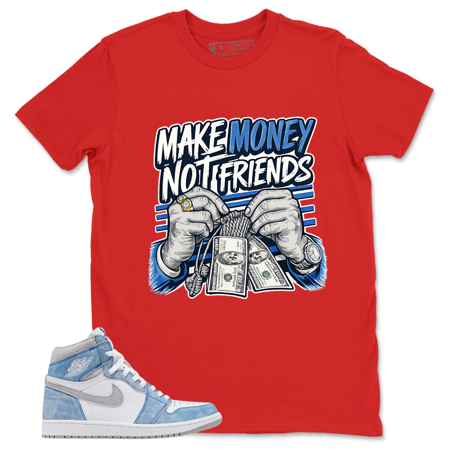 Blue Hyper Royal 1s Zadago Shirt Make Money Not Friends Graphic