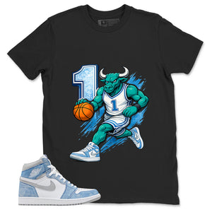 Blue Hyper Royal 1s Zadago Shirt Raging Bull Graphic