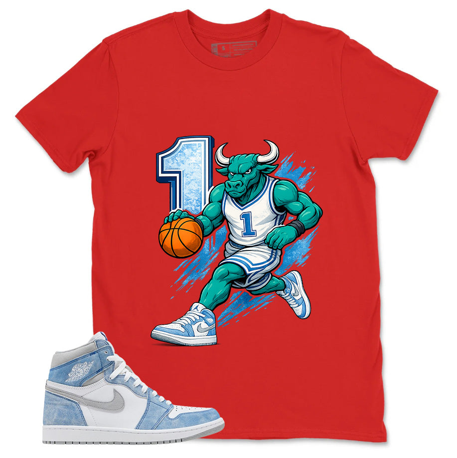 Blue Hyper Royal 1s Zadago Shirt Raging Bull Graphic