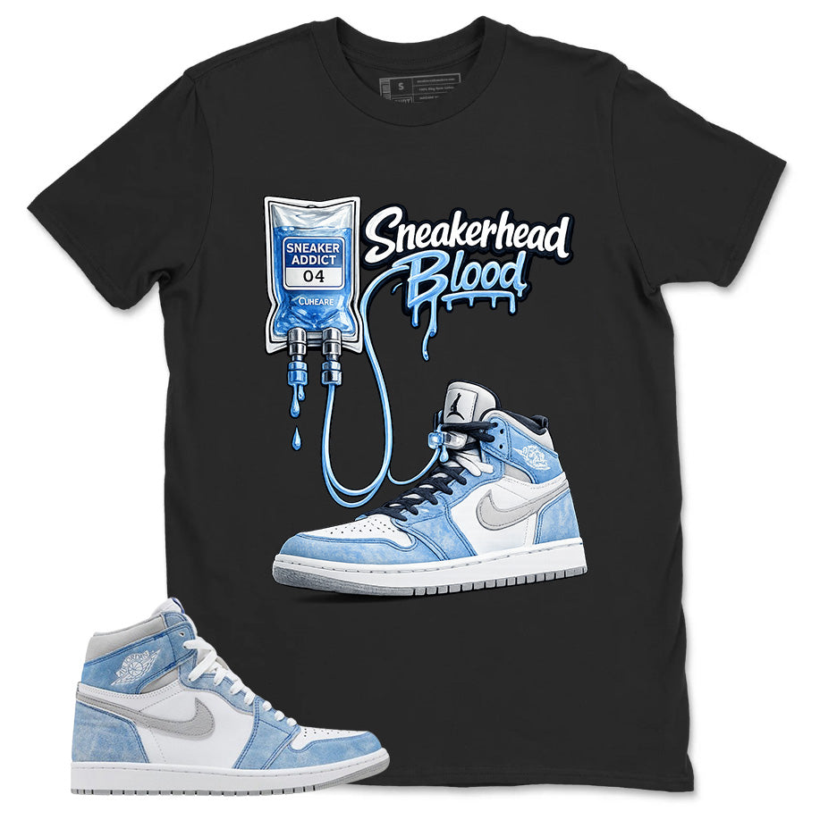 Blue Hyper Royal 1s Zadago Shirt Sneakerhead Blood Graphic