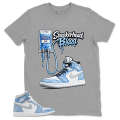 Blue Hyper Royal 1s Zadago Shirt Sneakerhead Blood Graphic