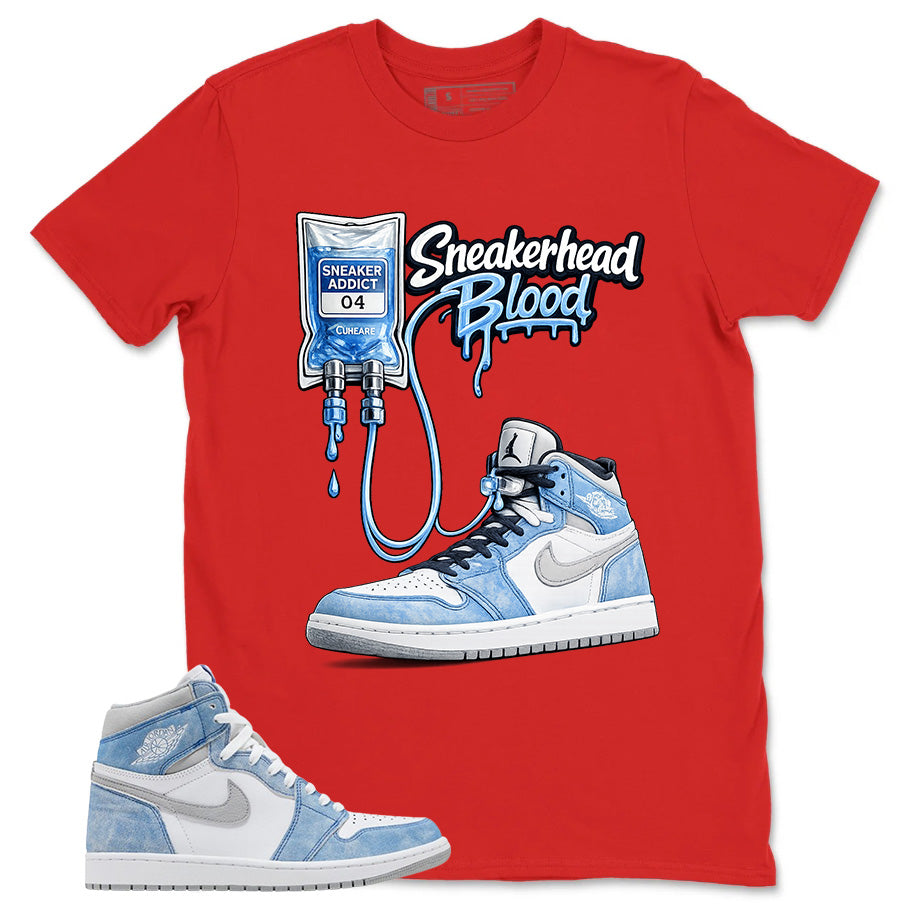 Blue Hyper Royal 1s Zadago Shirt Sneakerhead Blood Graphic