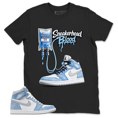 Blue Hyper Royal 1s Zadago Shirt Sneakerhead Blood Graphic