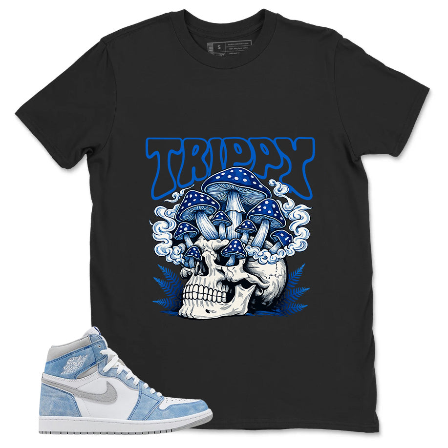 Blue Hyper Royal 1s Zadago Shirt Trippy Skull Graphic