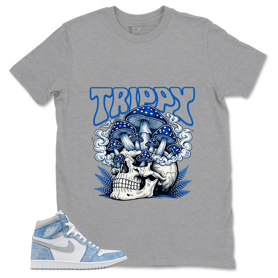 Blue Hyper Royal 1s Zadago Shirt Trippy Skull Graphic