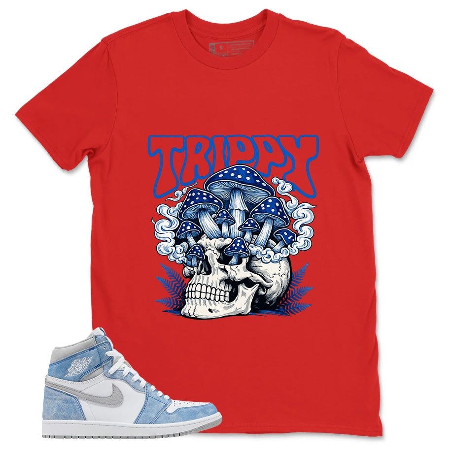 Blue Hyper Royal 1s Zadago Shirt Trippy Skull Graphic