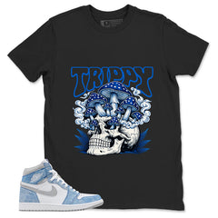 Blue Hyper Royal 1s Zadago Shirt Trippy Skull Graphic