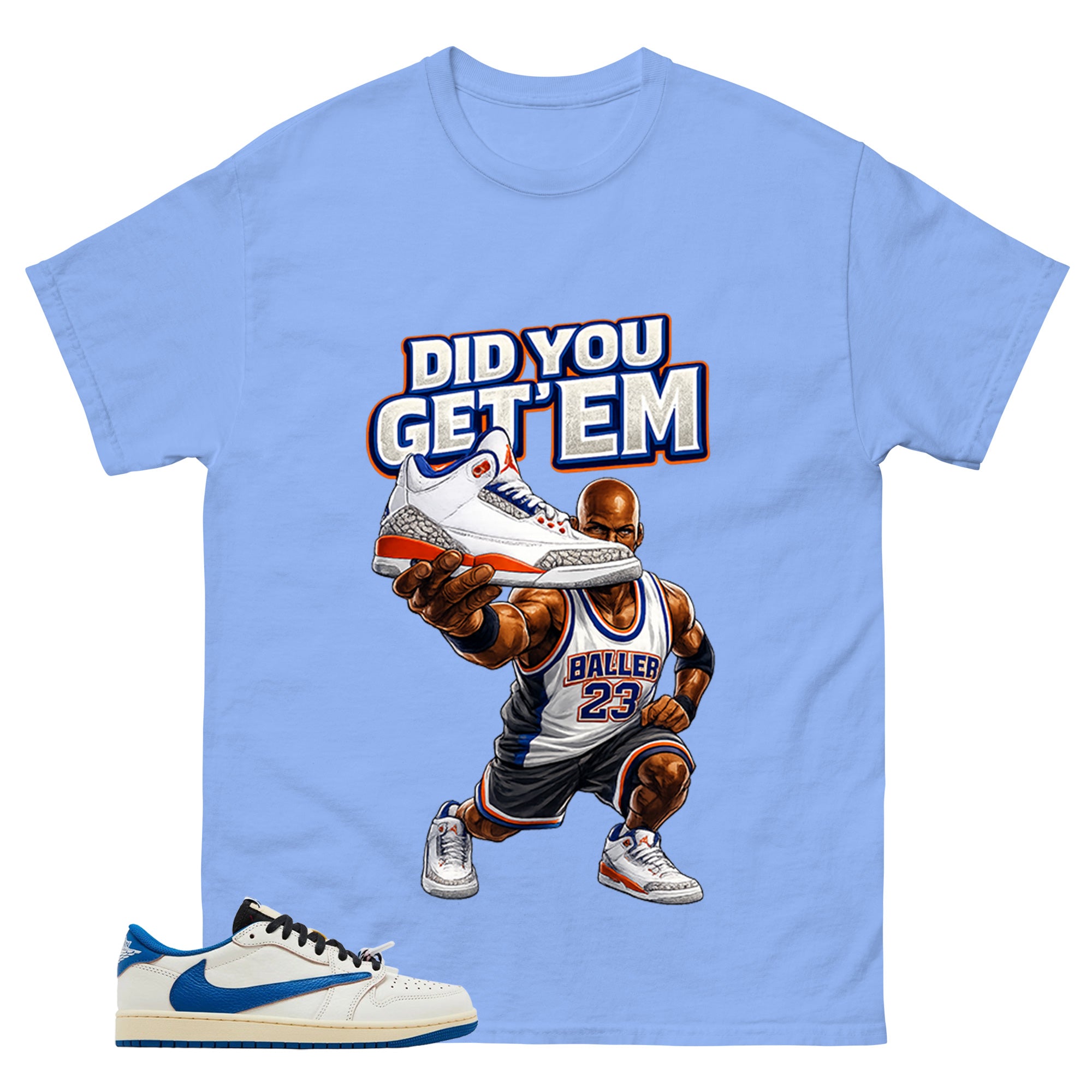 Blue Knicks 3s Shirt Did You Get Em Graphic