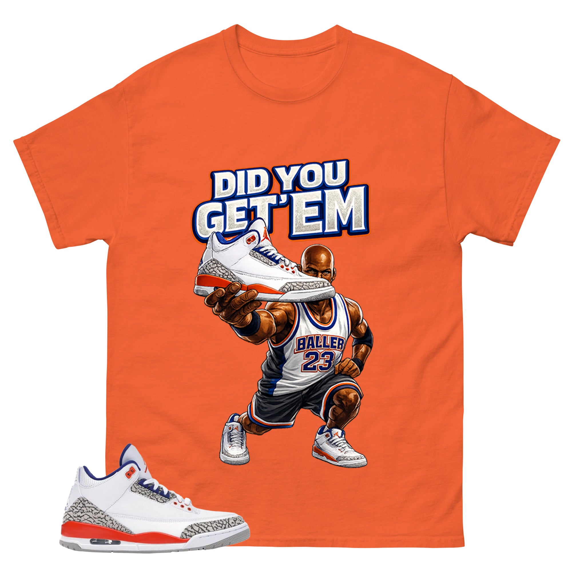 Blue Knicks 3s Shirt Did You Get Em Graphic
