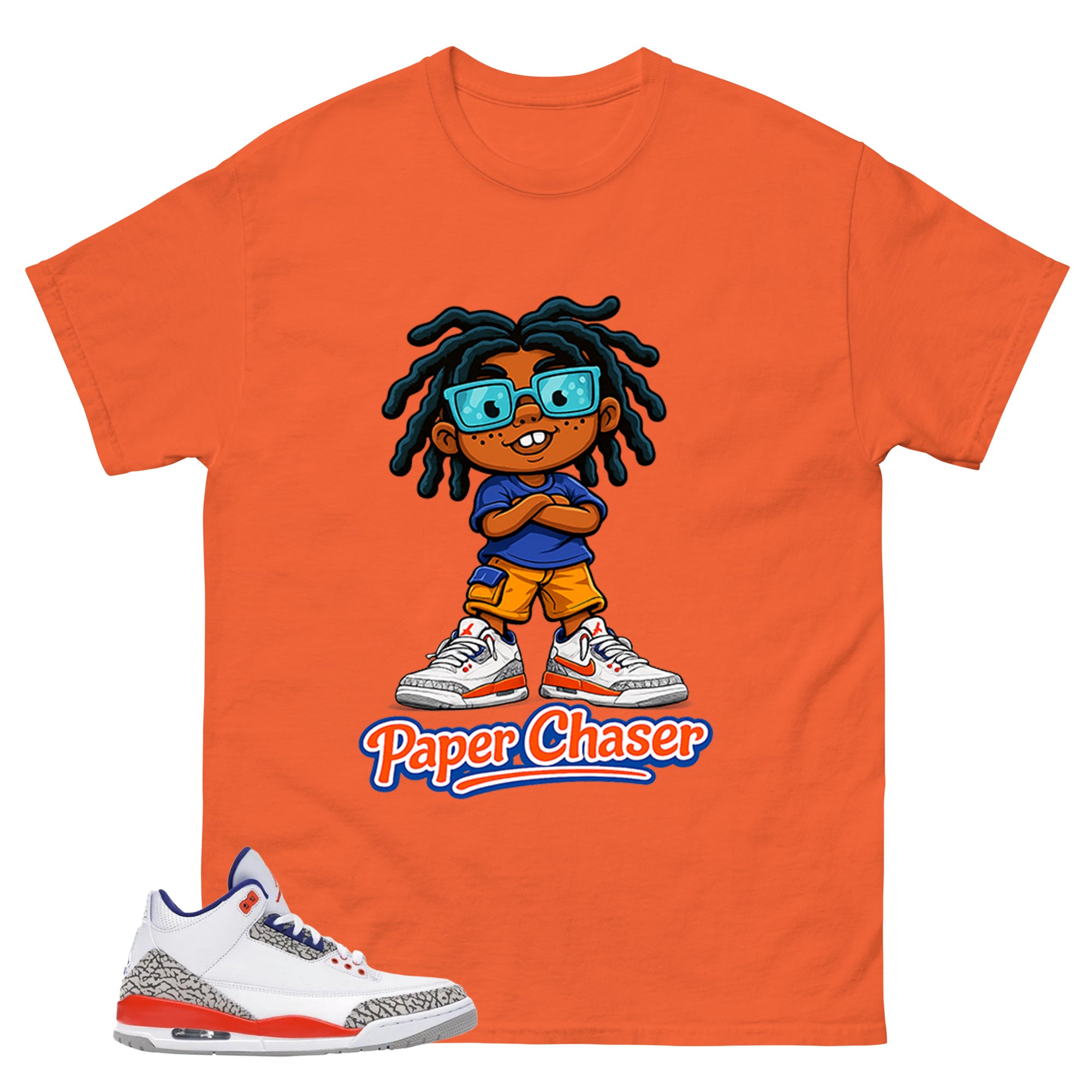 Blue Knicks 3s Shirt Paper Chaser Graphic