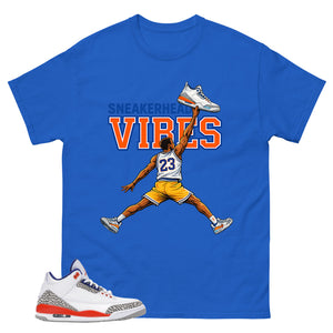 Blue Knicks 3s Shirt Sneakerhead Vibes Graphic