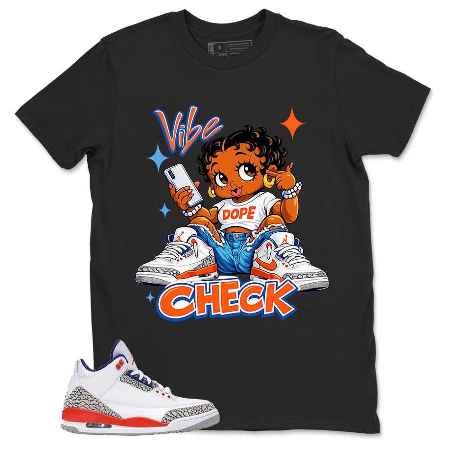 Blue Knicks 3s Shirt Vibe Check Graphic