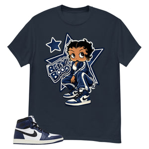 Blue Midnight Navy 1s Shirt Betty Boop Star Graphic