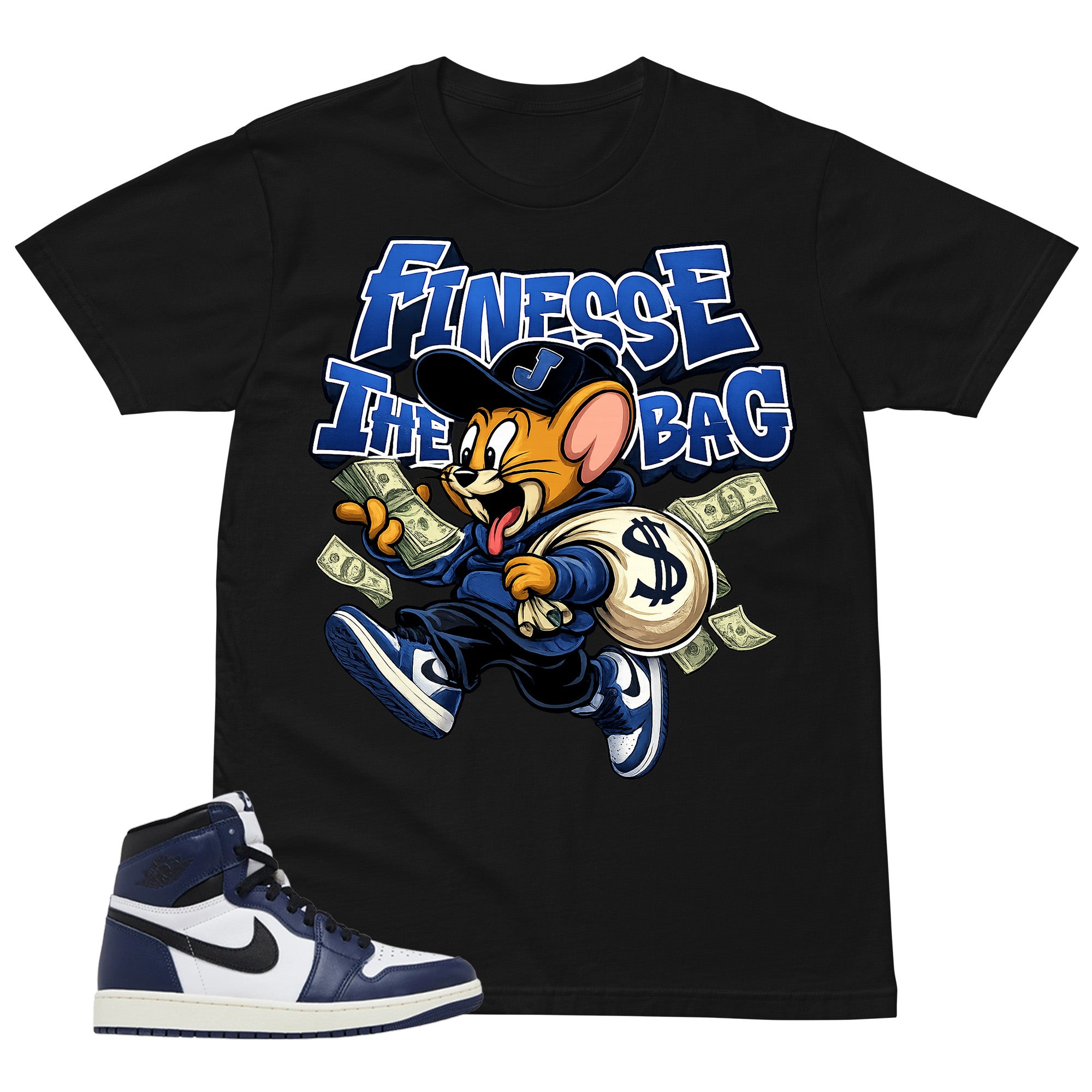 Blue Midnight Navy 1s Shirt Finesse The Bag Graphic