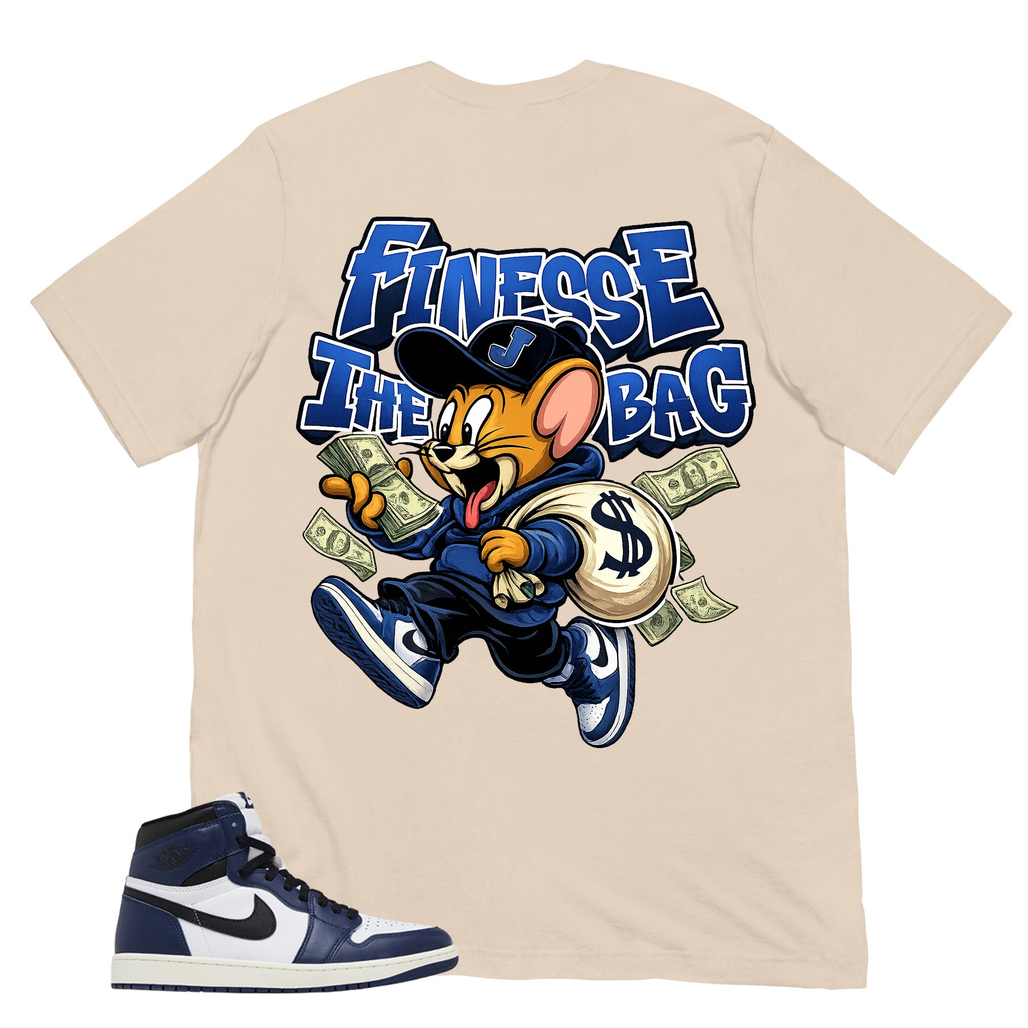 Blue Midnight Navy 1s Shirt Finesse The Bag Graphic