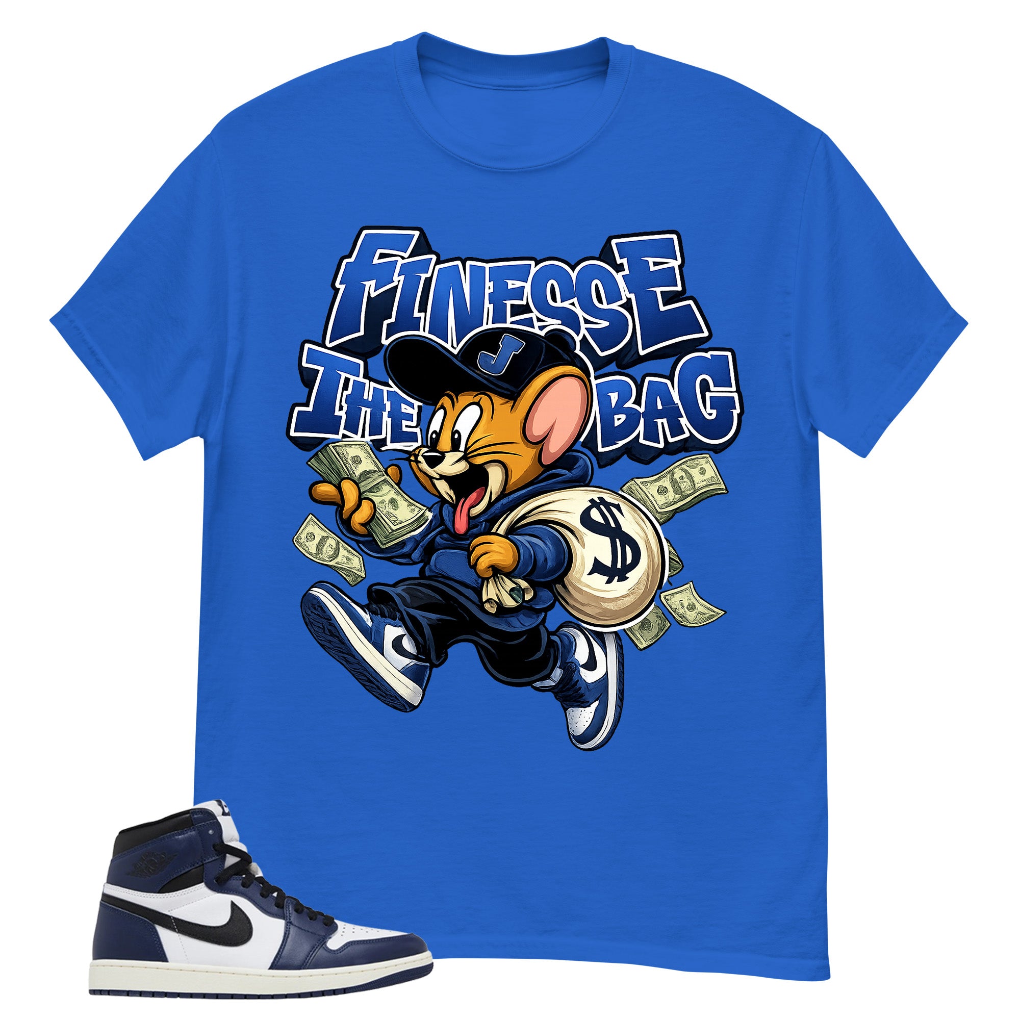 Blue Midnight Navy 1s Shirt Finesse The Bag Graphic