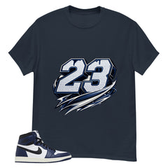 Blue Midnight Navy 1s Shirt Number 23 MJ Graphic