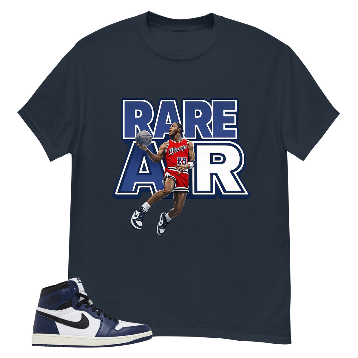 Blue Midnight Navy 1s Shirt Rare Air Graphic