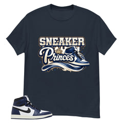 Blue Midnight Navy 1s Shirt Sneaker Princess Graphic