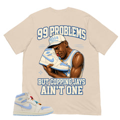 Blue Pale Ivory Pyschic Blue Wmns 1s Shirt 99 Problems Graphic