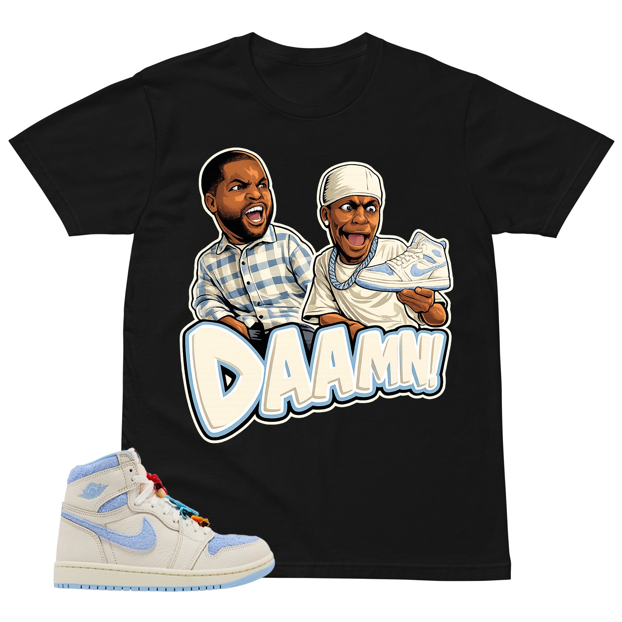 Blue Pale Ivory Pyschic Blue Wmns 1s Shirt Daaamn Sneaker Graphic