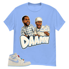 Blue Pale Ivory Pyschic Blue Wmns 1s Shirt Daaamn Sneaker Graphic