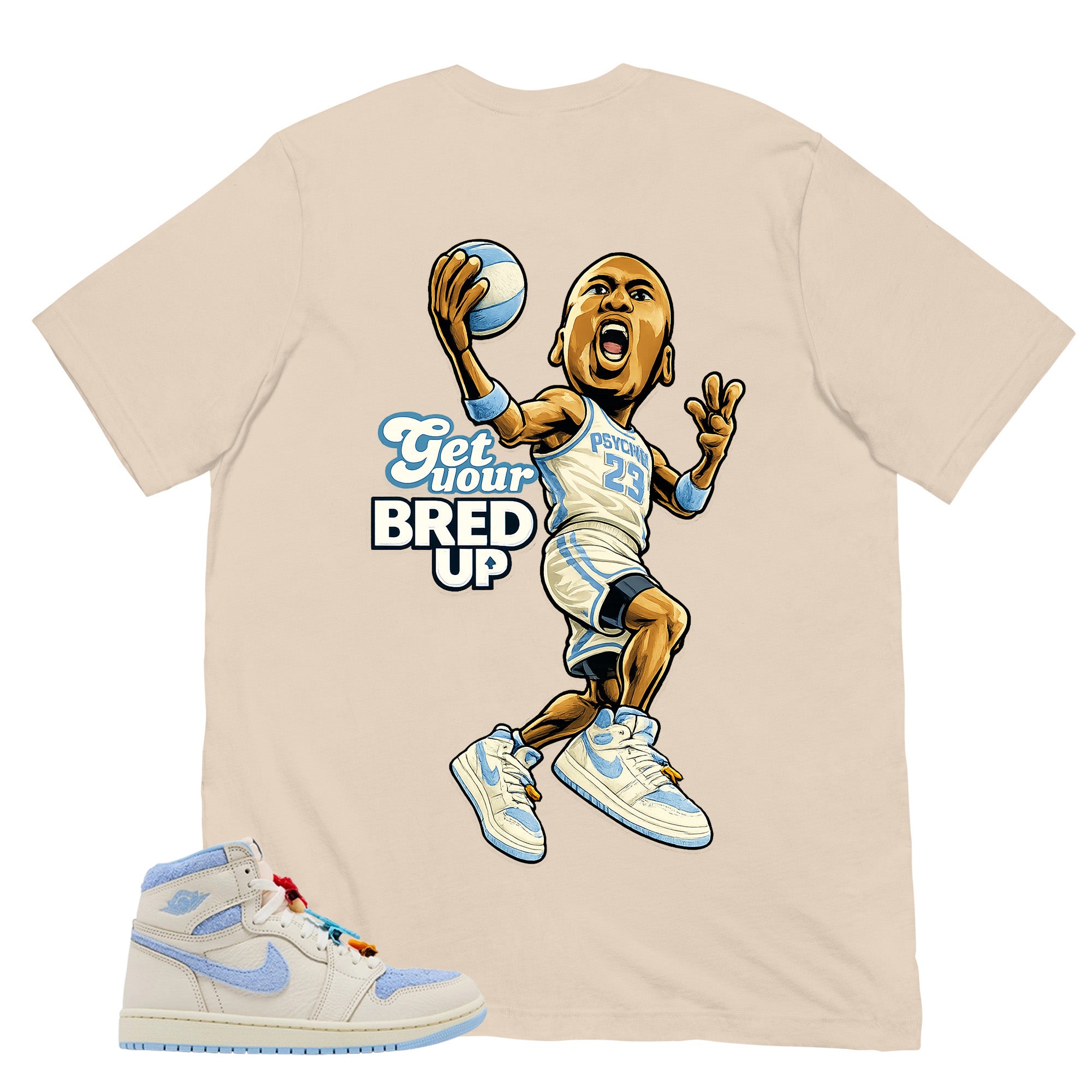 Blue Pale Ivory Pyschic Blue Wmns 1s Shirt Get Your Bred Up Graphic