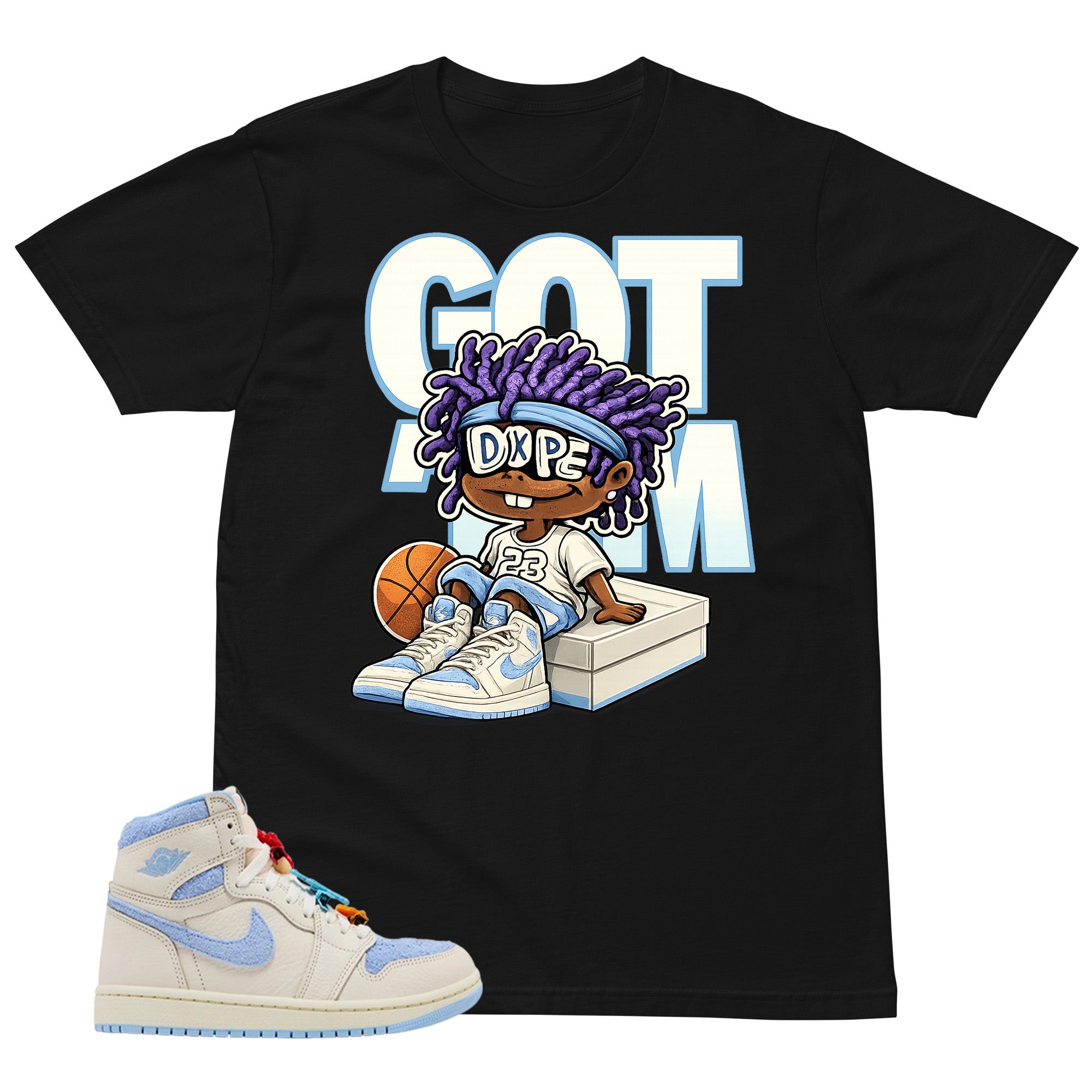 Blue Pale Ivory Pyschic Blue Wmns 1s Shirt Got Em Dope Graphic