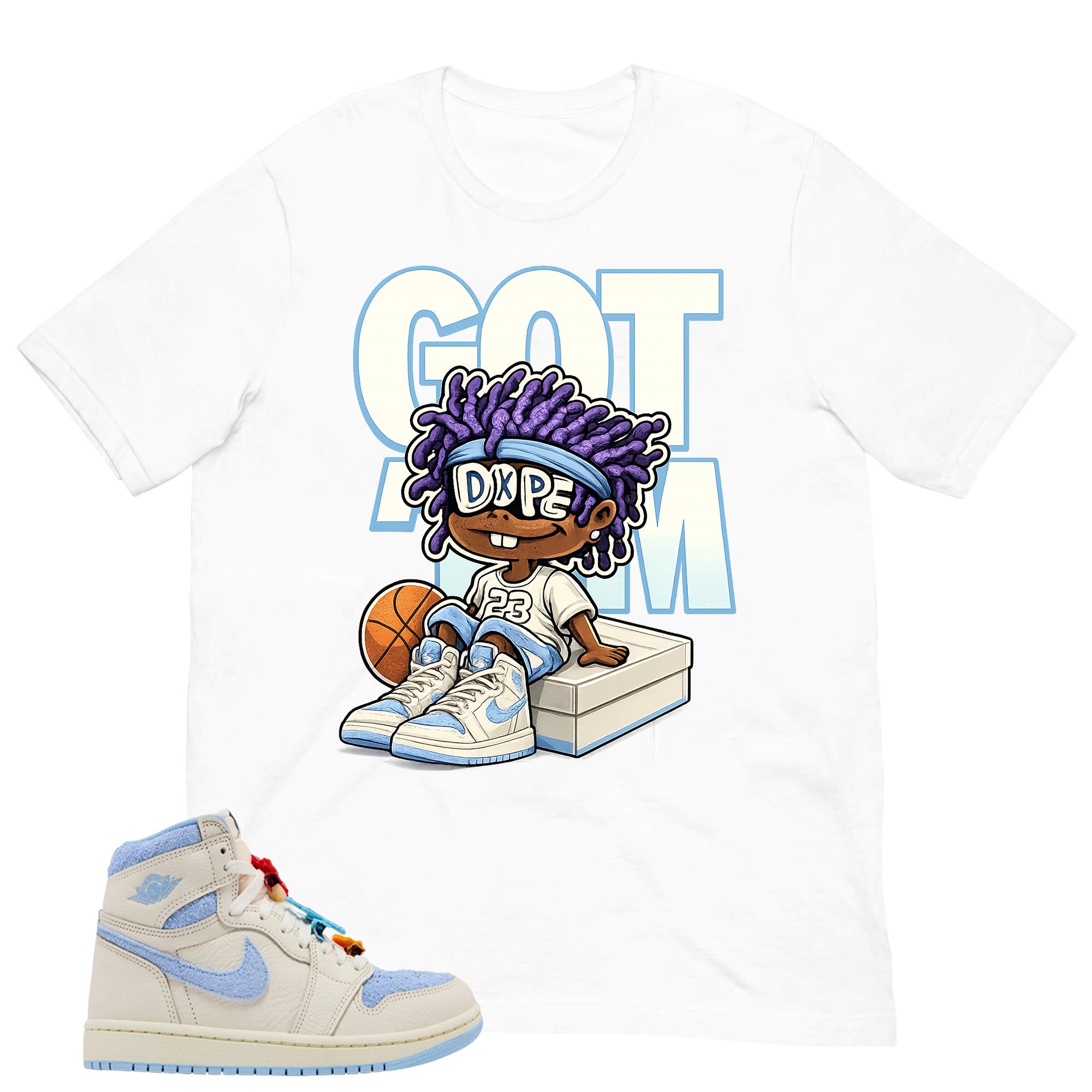 Blue Pale Ivory Pyschic Blue Wmns 1s Shirt Got Em Dope Graphic