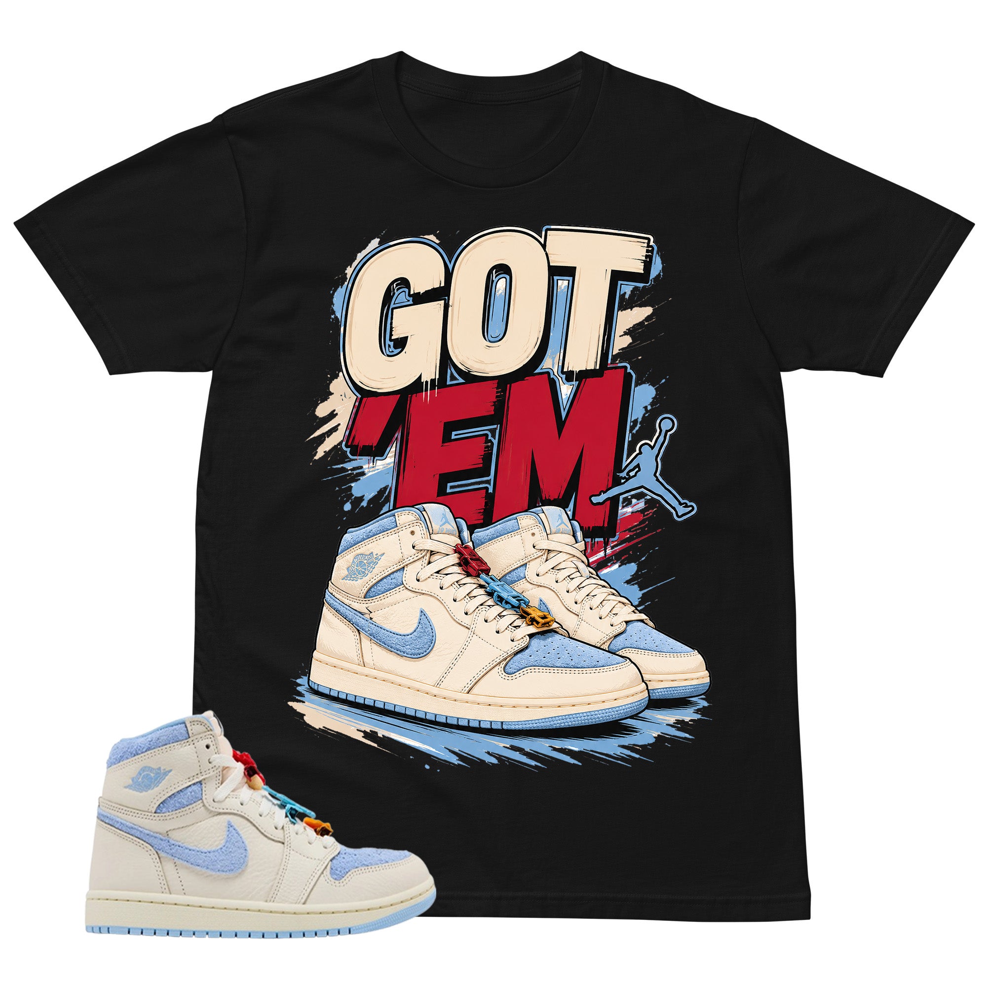 Blue Pale Ivory Pyschic Blue Wmns 1s Shirt Got Em Graphic