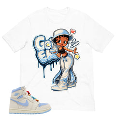 Blue Pale Ivory Pyschic Blue Wmns 1s Shirt Got Em Lady Graphic