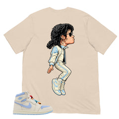 Blue Pale Ivory Pyschic Blue Wmns 1s Shirt Micheal Jackson Tiptoe Graphic