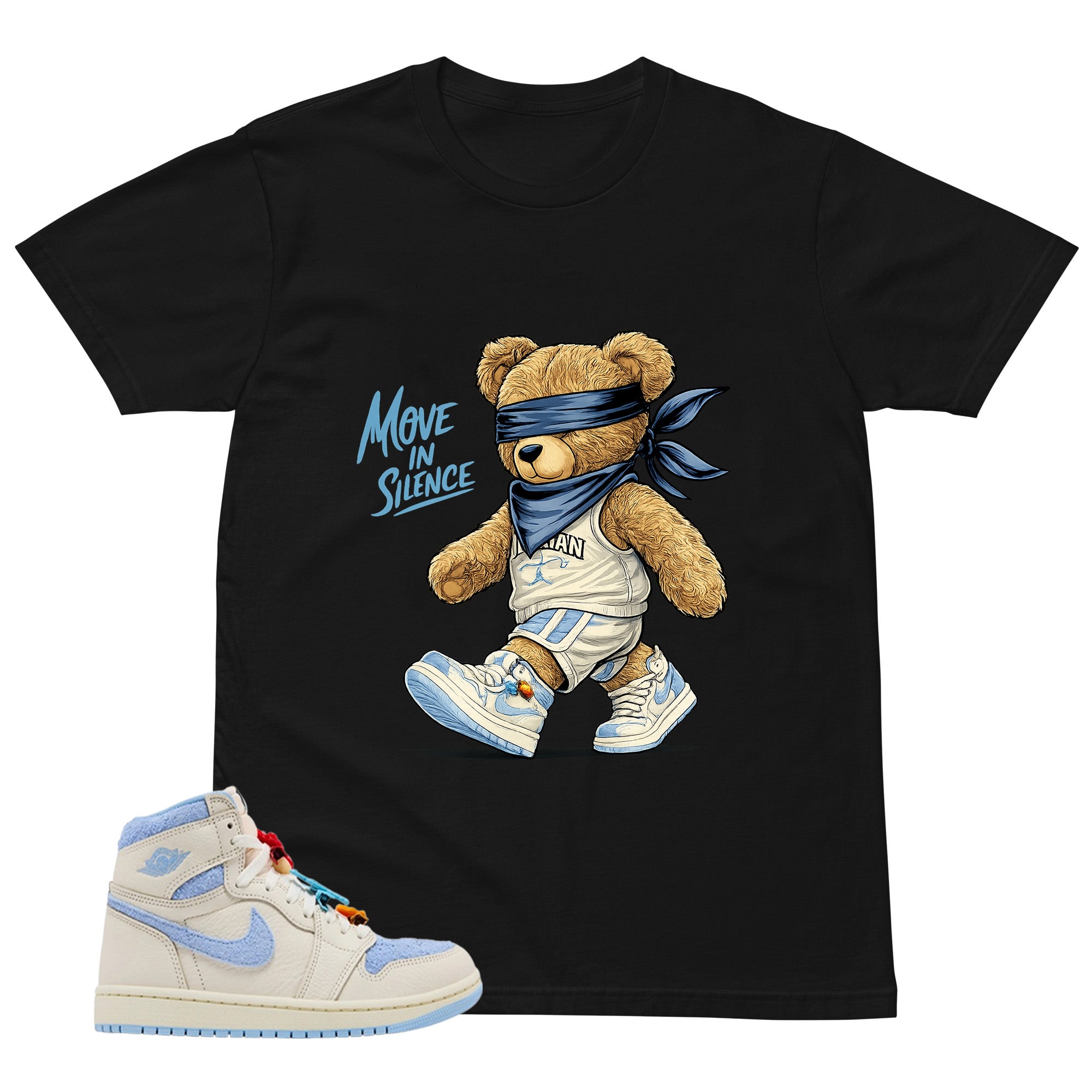 Blue Pale Ivory Pyschic Blue Wmns 1s Shirt Move In Silence Graphic