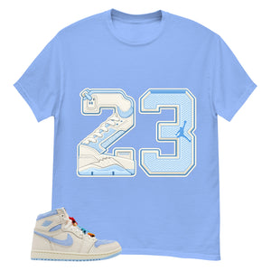 Blue Pale Ivory Pyschic Blue Wmns 1s Shirt Number 23 MJ Graphic